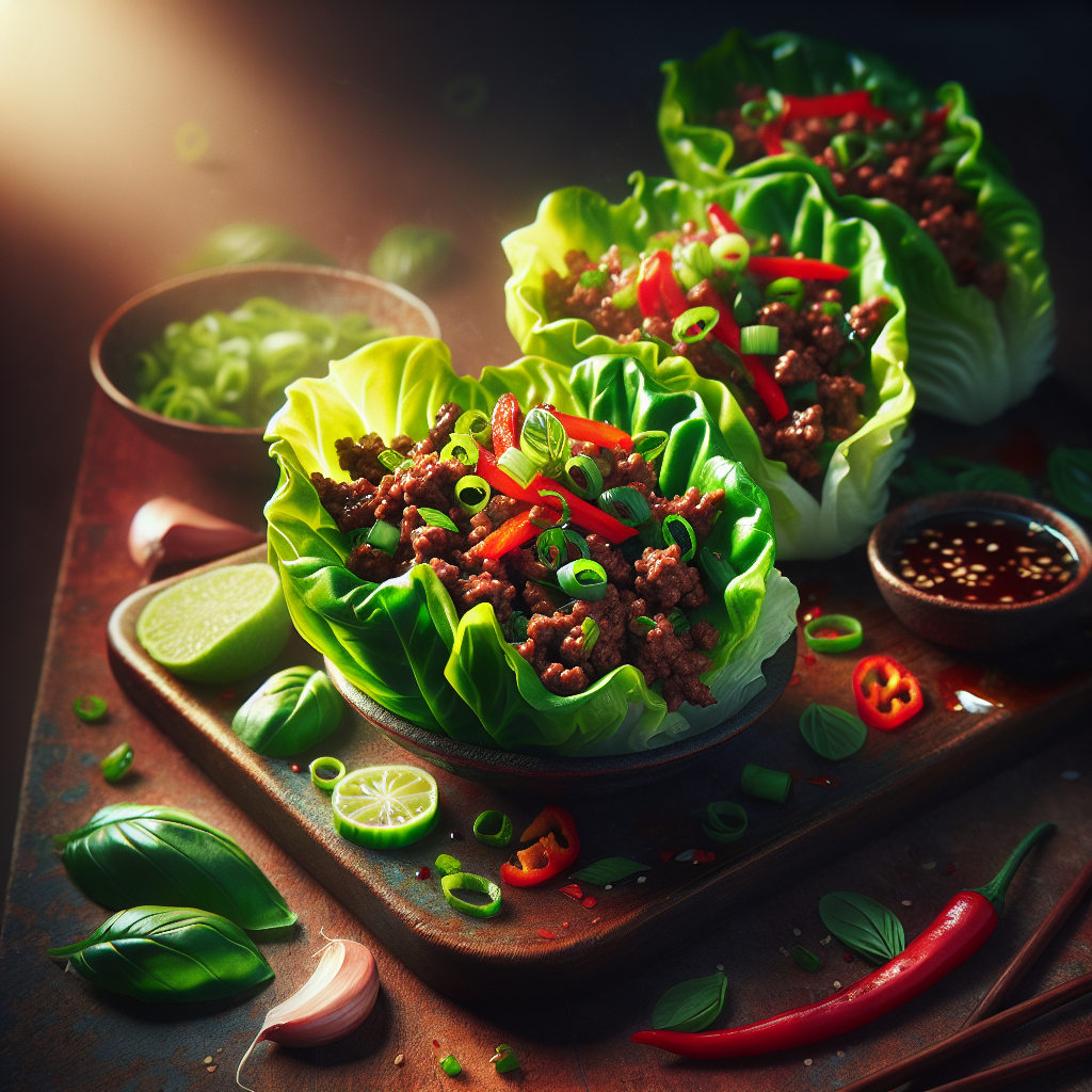 15-Minute Slow-Cooker Thai Basil Beef Lettuce Cups (Gluten-Free)