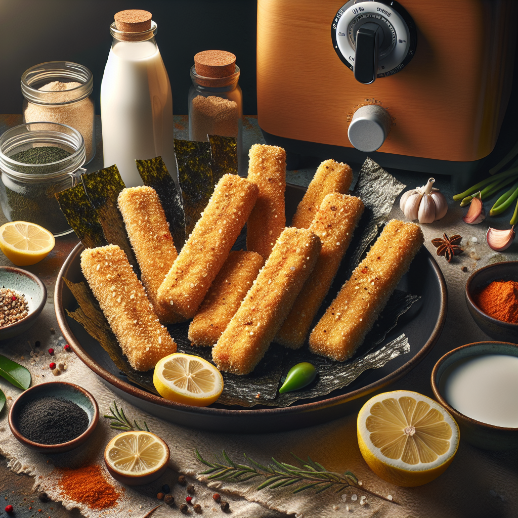Air-Fryer Vegan 'Fish' Sticks with Old Bay & Seaweed Crust