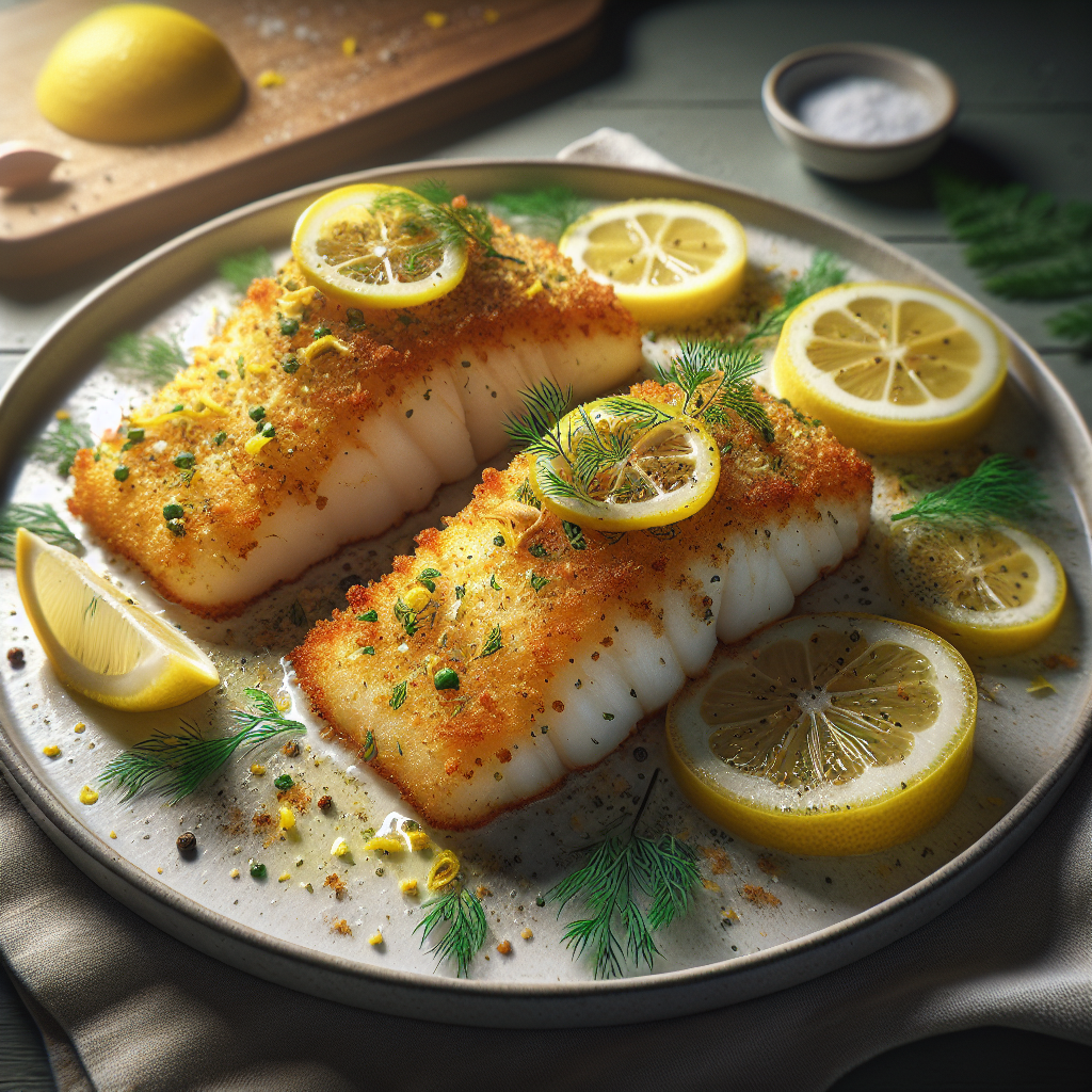 Crispy Air-Fryer Lemon-Dill Cod Fillets
