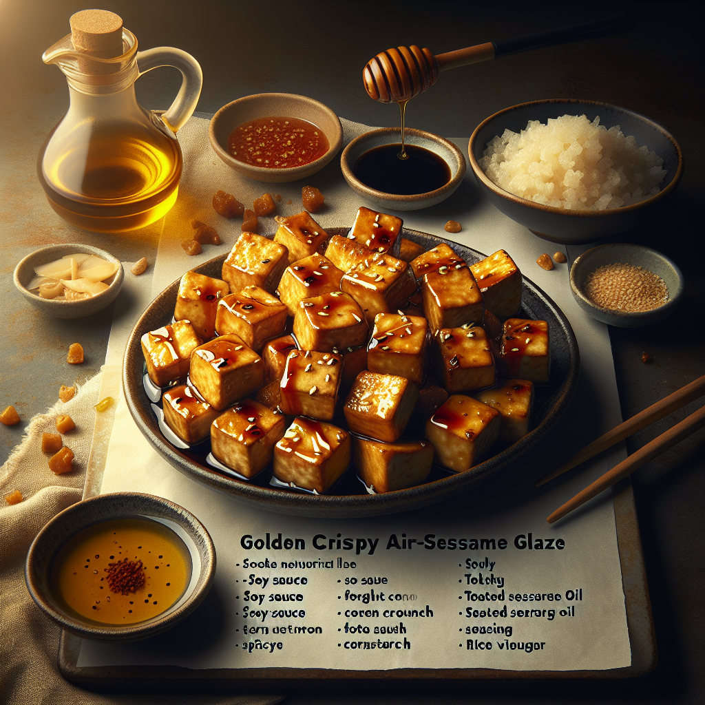 Crispy Air-Fryer Tofu with Spicy Honey-Sesame Glaze