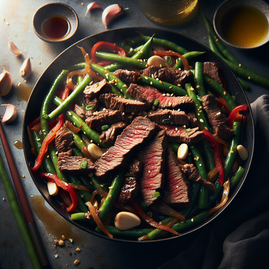 One-Pot Garlic-Sesame Beef & Green Bean Stir-Fry (20-Minute Recipe)