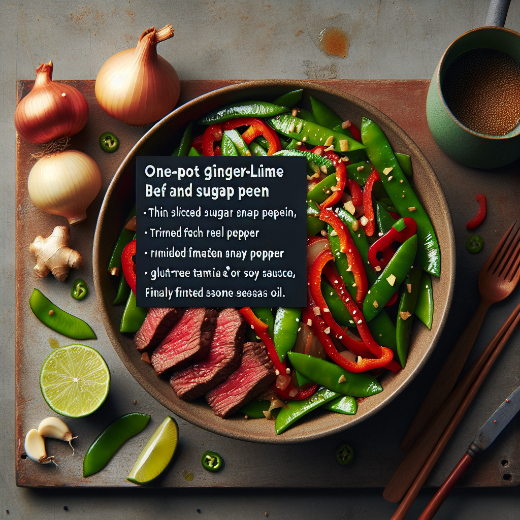 One-Pot Ginger-Lime Beef & Sugar Snap Pea Stir-Fry (20-Minute Recipe)