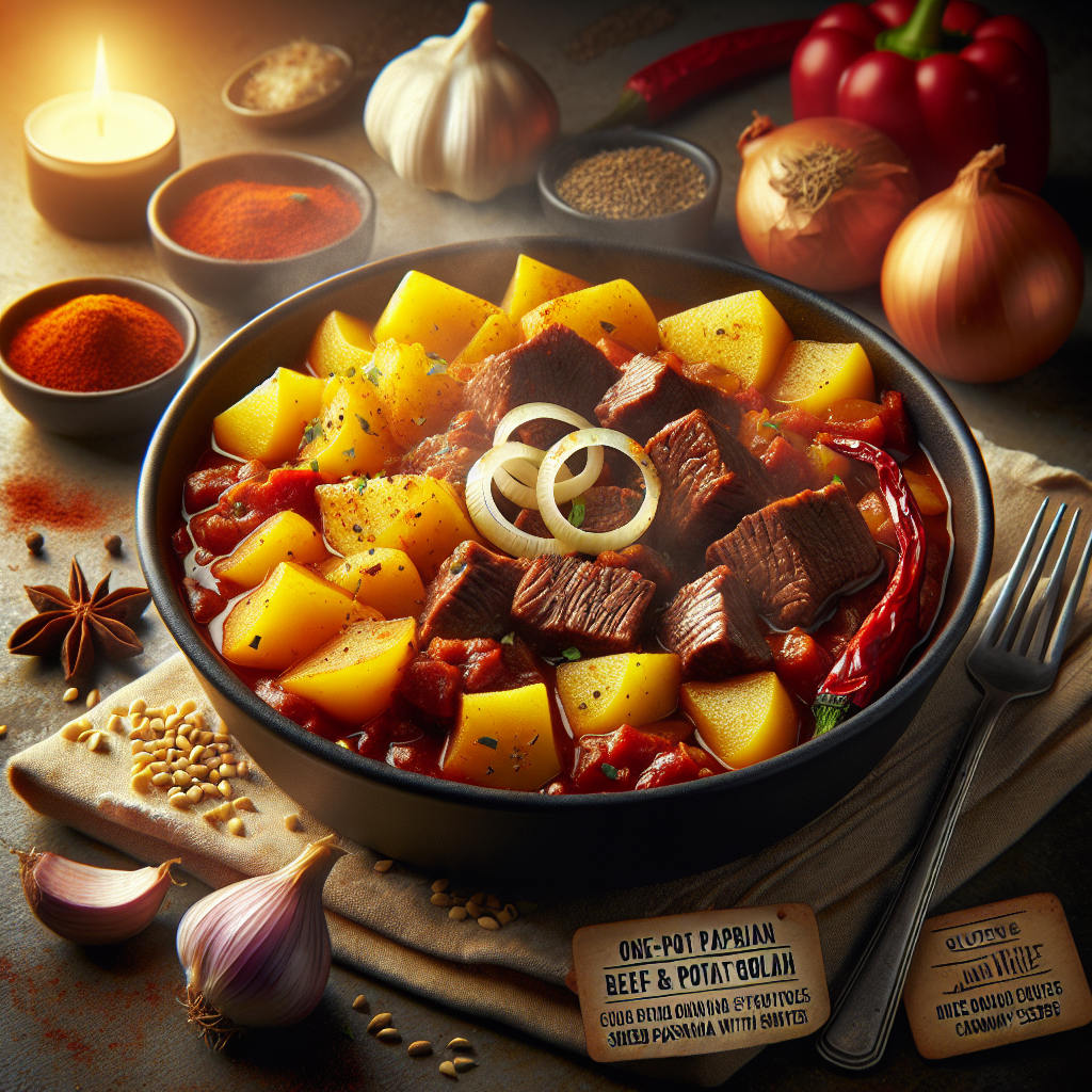 One-Pot Hungarian Paprika Beef & Potato Goulash (Gluten-Free, 25-Minute Recipe)
