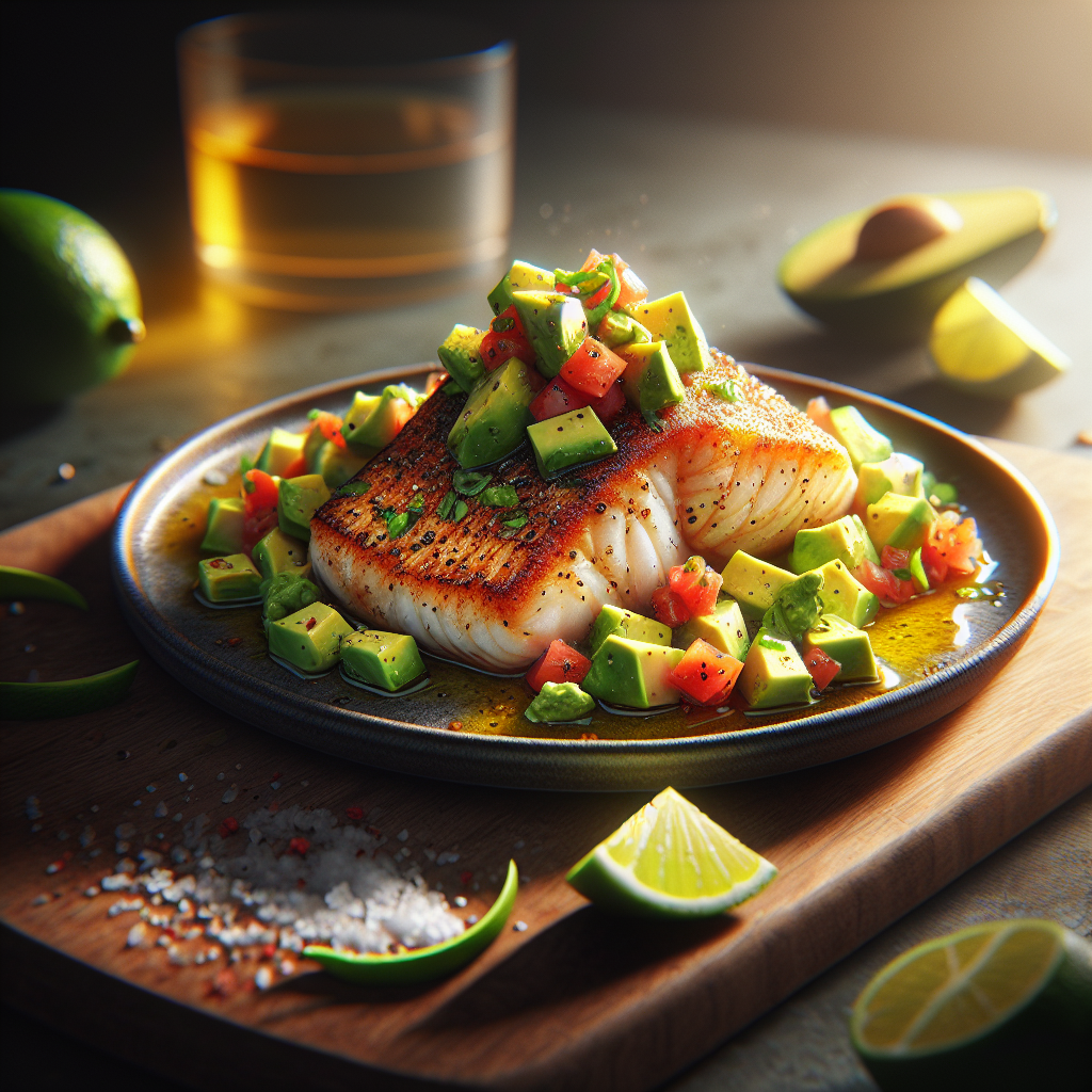 Pan-Seared Chili-Lime Snapper with Avocado-Tomato Salsa