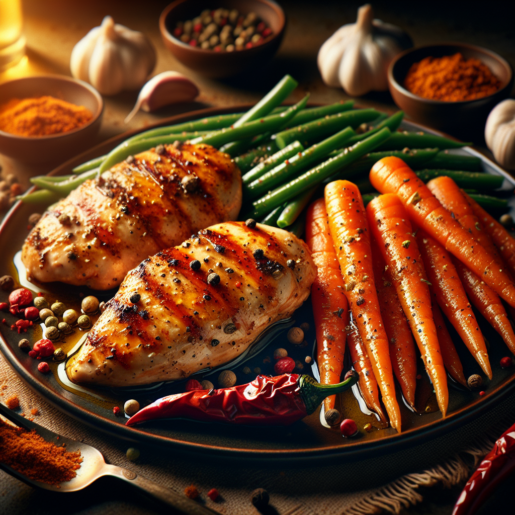 Sheet-Pan Chili-Honey Chicken with Roasted Carrots & Green Beans