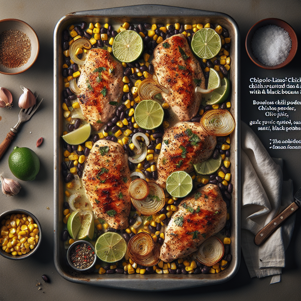 Sheet-Pan Chipotle-Lime Chicken with Roasted Corn & Black Beans