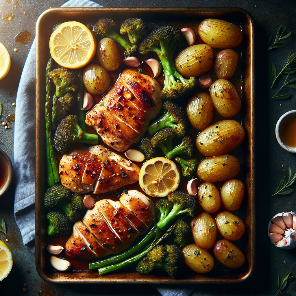Sheet-Pan Honey-Garlic Chicken with Roasted Broccoli & Baby Potatoes