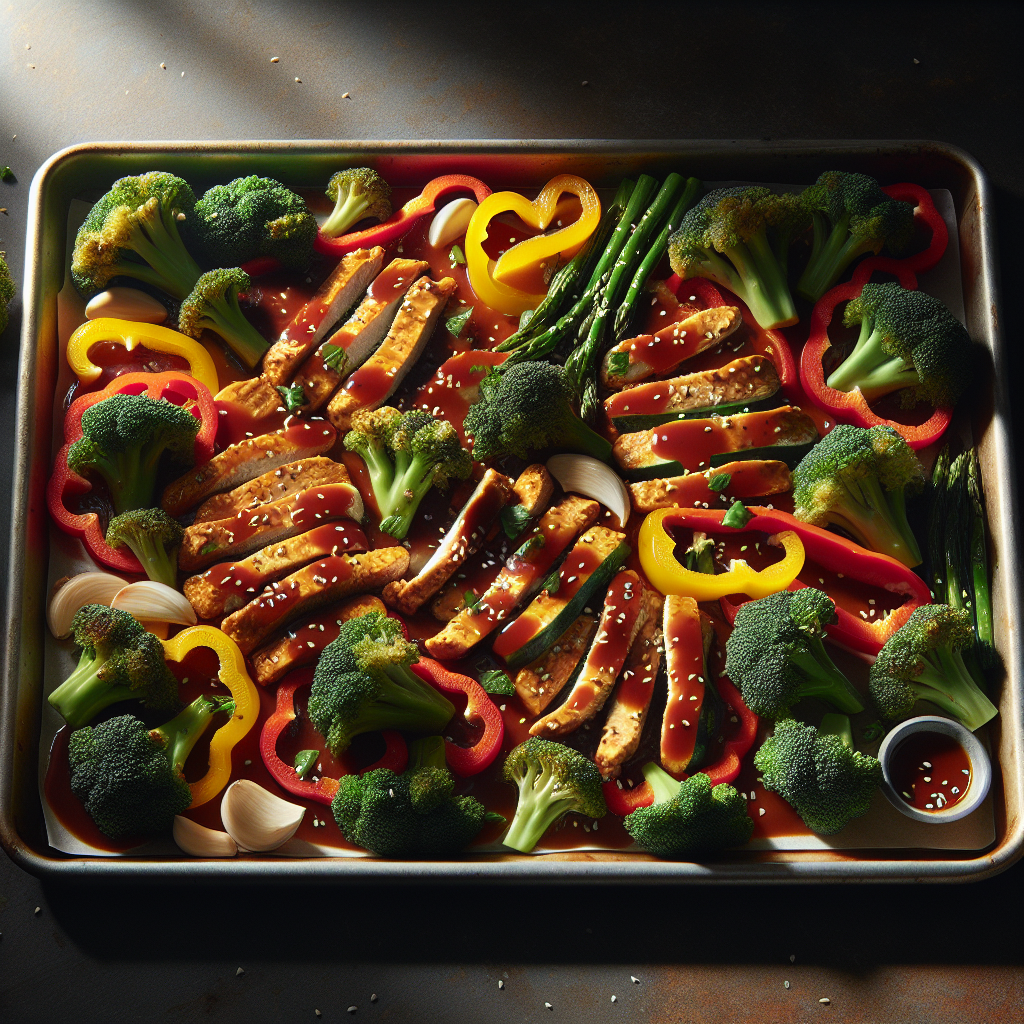 Sheet-Pan Korean BBQ Chicken with Roasted Broccoli & Sweet Peppers