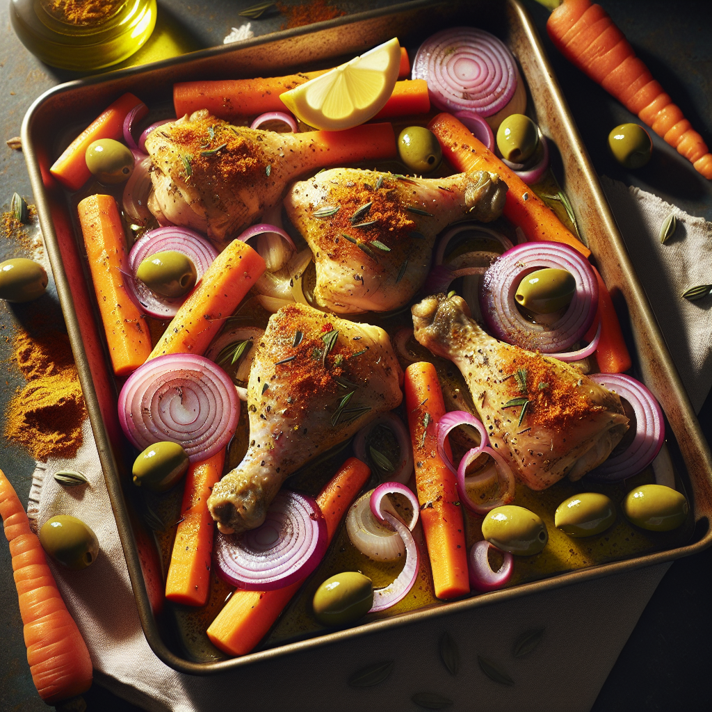 Sheet-Pan Moroccan-Spiced Chicken with Roasted Carrots & Olives (Gluten-Free)