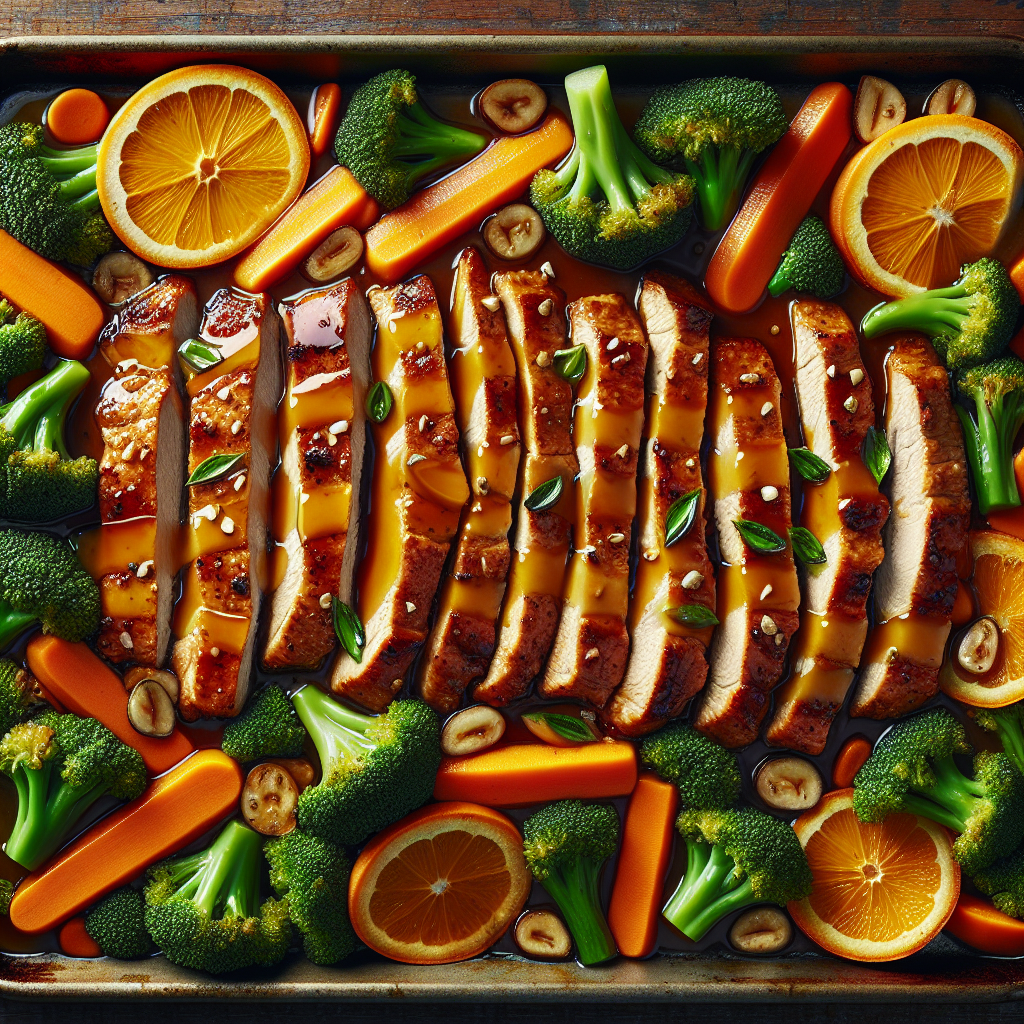 Sheet-Pan Orange-Soy Glazed Chicken with Roasted Broccoli & Carrots