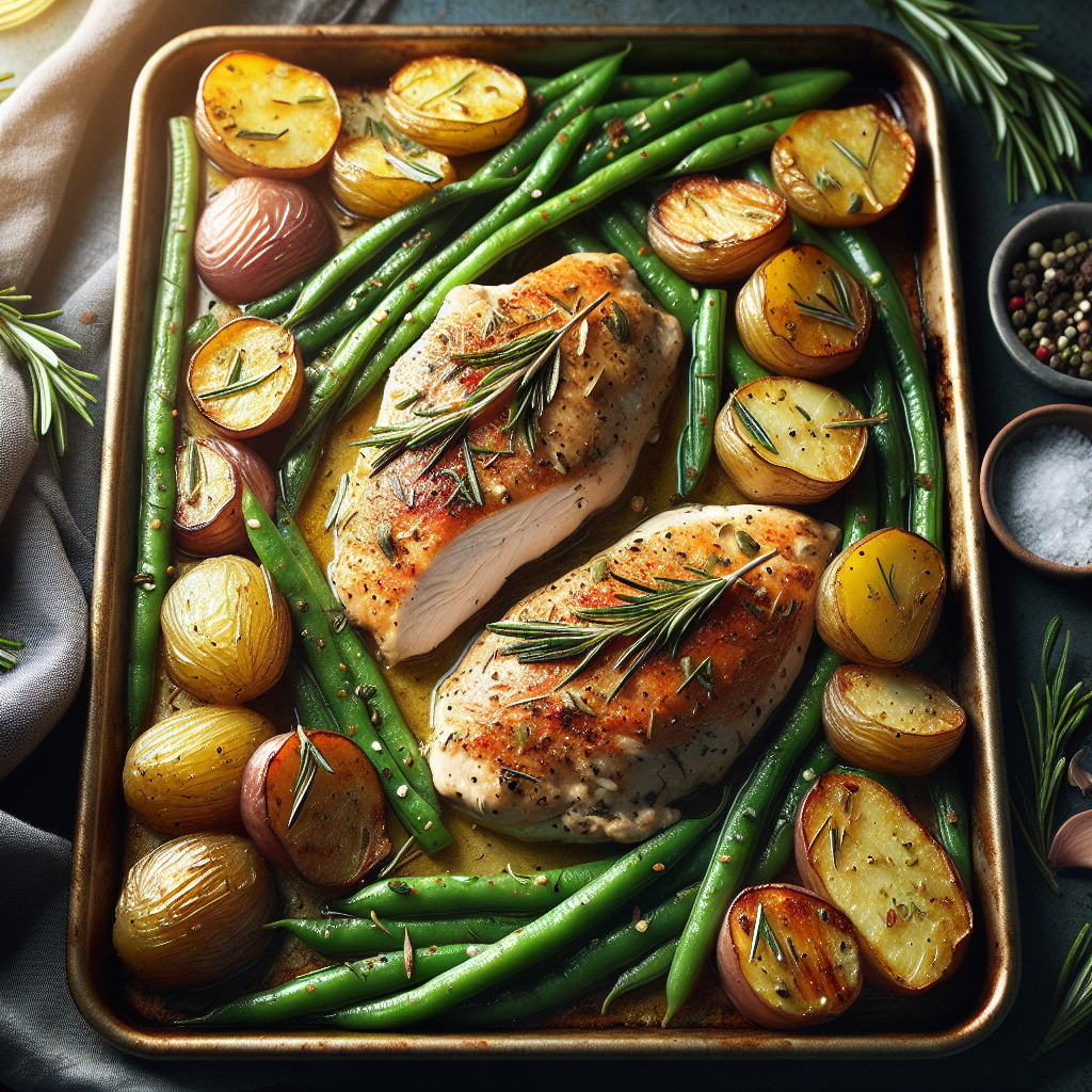 Sheet-Pan Rosemary Chicken with Roasted Potatoes & Green Beans