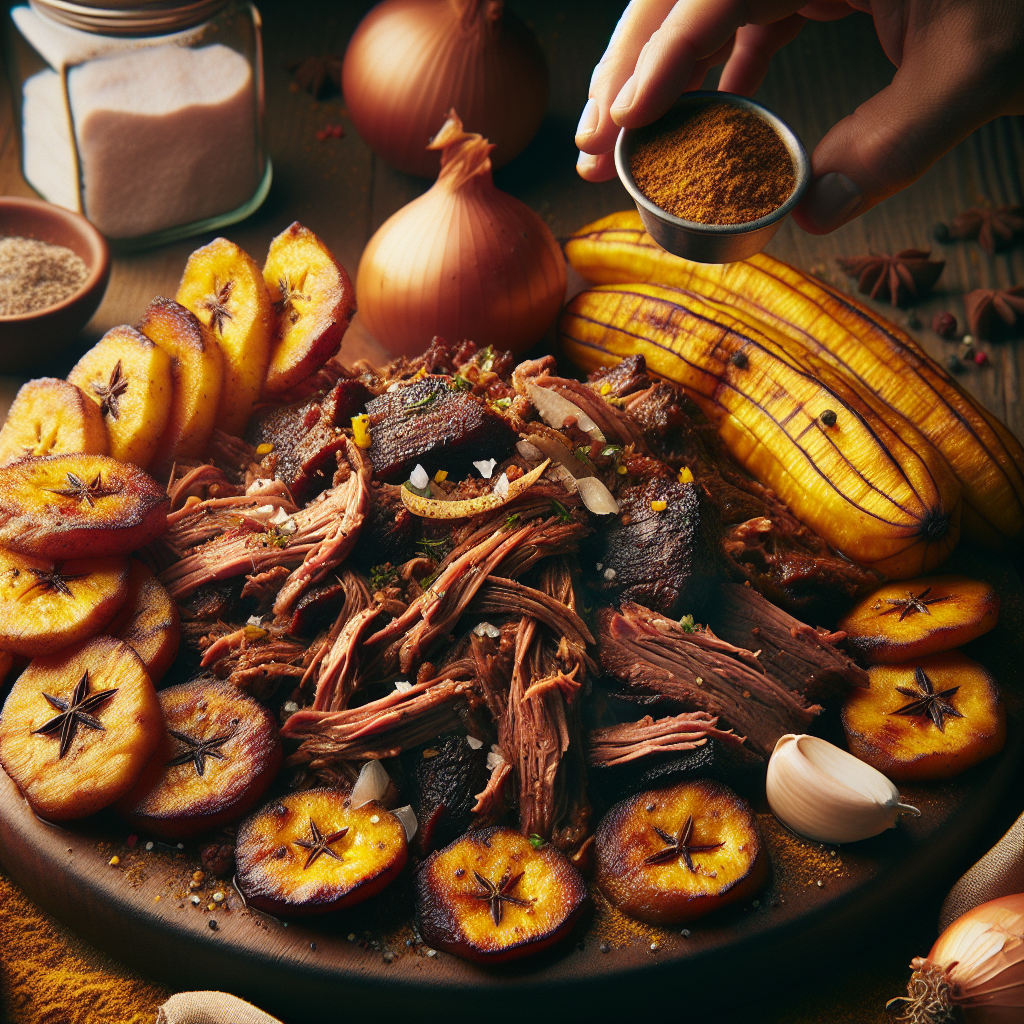Slow-Cooker Shredded Beef & Air-Fryer Plantain Tostones (Gluten-Free, Caribbean-Inspired)
