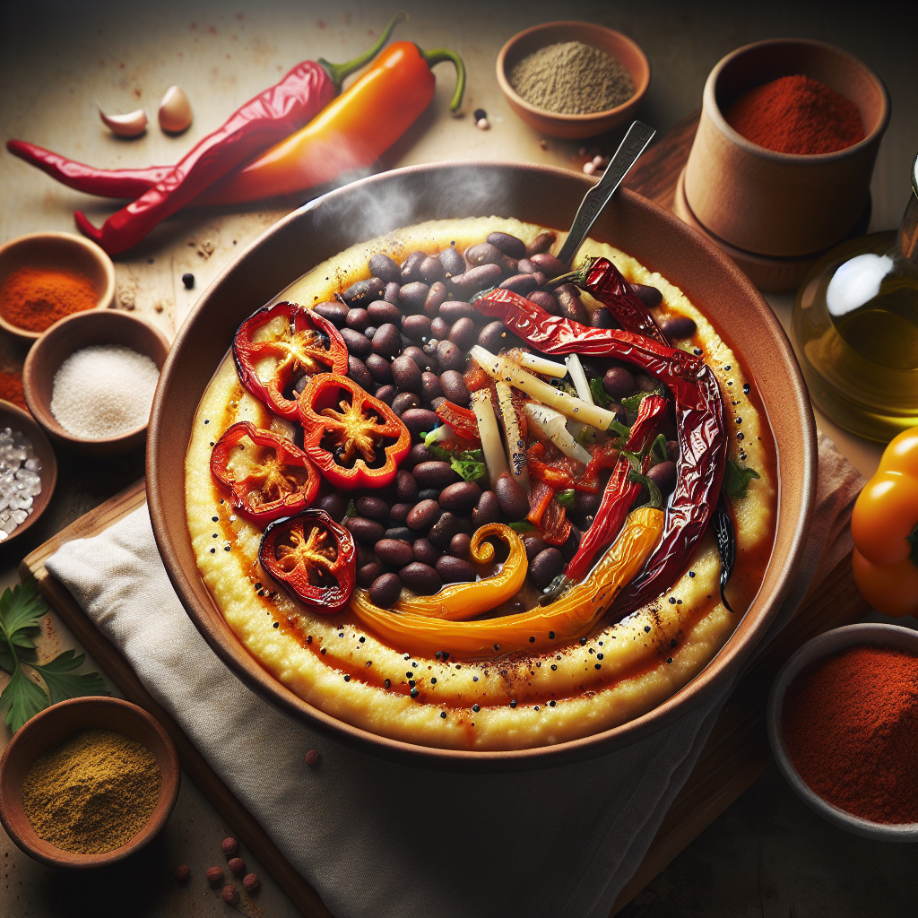 Smoky Black Bean & Roasted Red Pepper Polenta Bowls (30-Minute Stovetop Recipe)